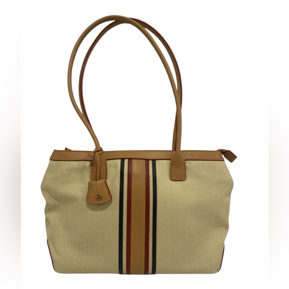 Etienne Aigner Vintage Khaki Shoulder Bag - Very Good Condition - Picture 1 of 12